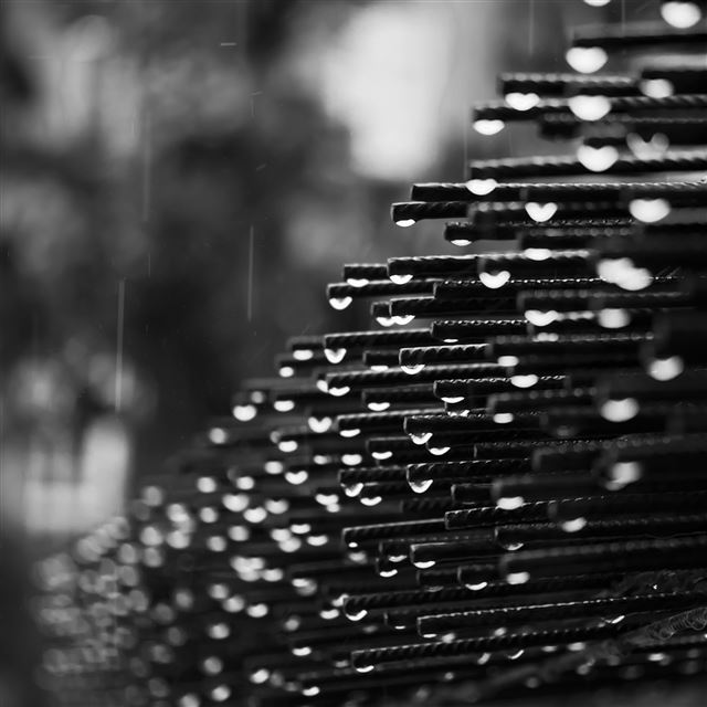 2048x2048 Wet iron rods - bokeh iPad Air Wallpaper