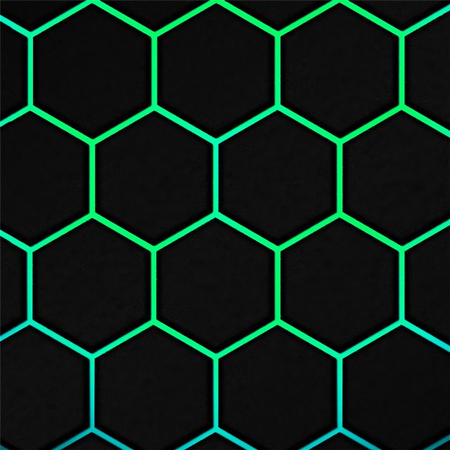 2732x2732 polygon web green 5k - black iPad Air Wallpaper