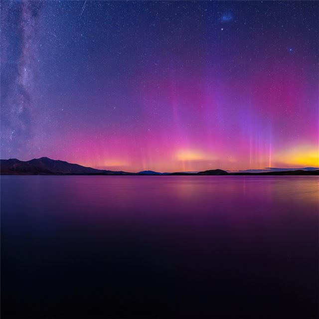 2732x2732 aurorare landscape 8k - northern lights iPad Air Wallpaper