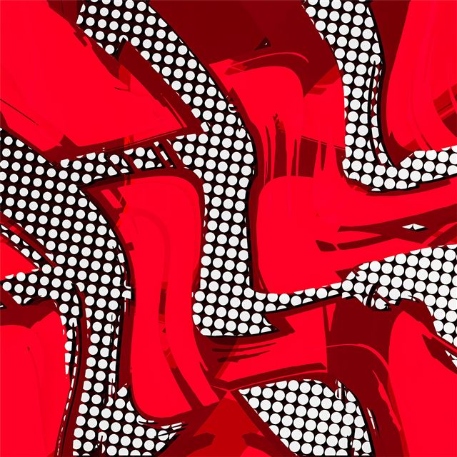 2732x2732 comic red abstract 8k - artwork iPad Air Wallpaper