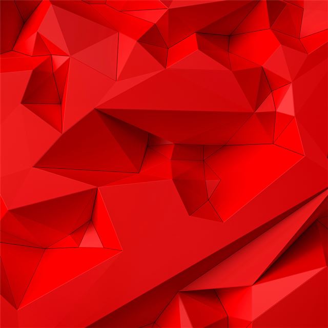 2732x2732 bright red shapes abstract 5k - digital art iPad Air Wallpaper