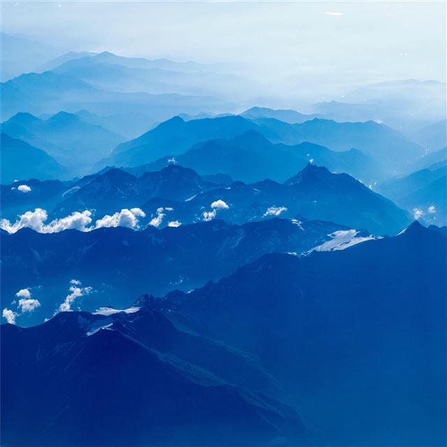 2732x2732 aerial photography of mountains - 5k iPad Air Wallpaper