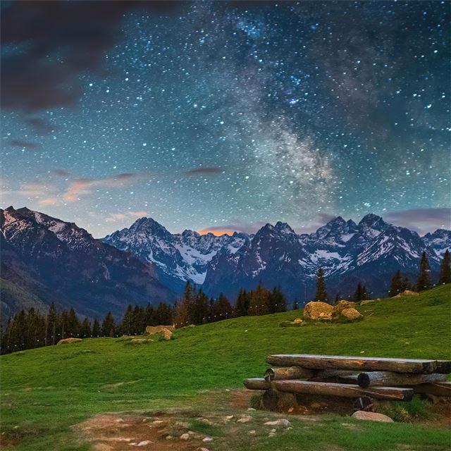 2732x2732 tatras mountains milky way - 5k iPad Air Wallpaper