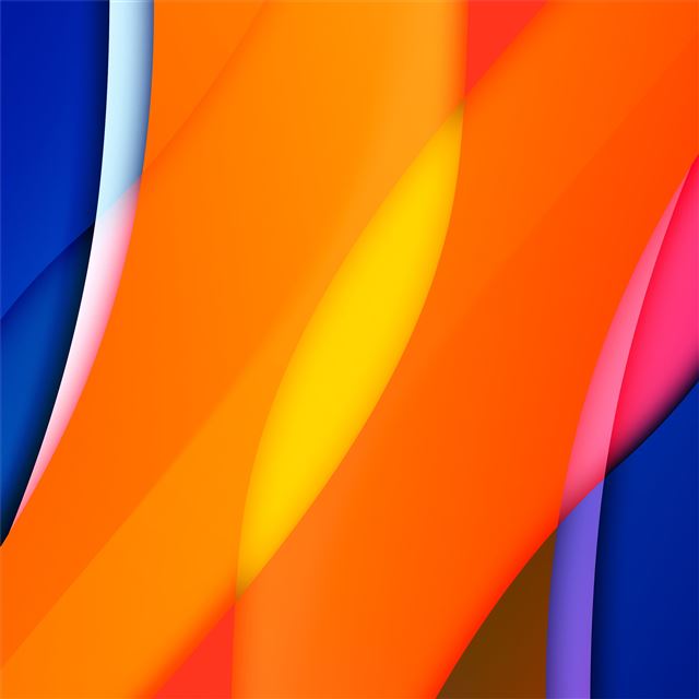 2732x2732 orange blue mango abstract 8k - artwork iPad Air Wallpaper