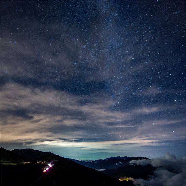 2732x2732 dark sky stars night outdoors night sky starry 8k - night iPad Air Wallpaper