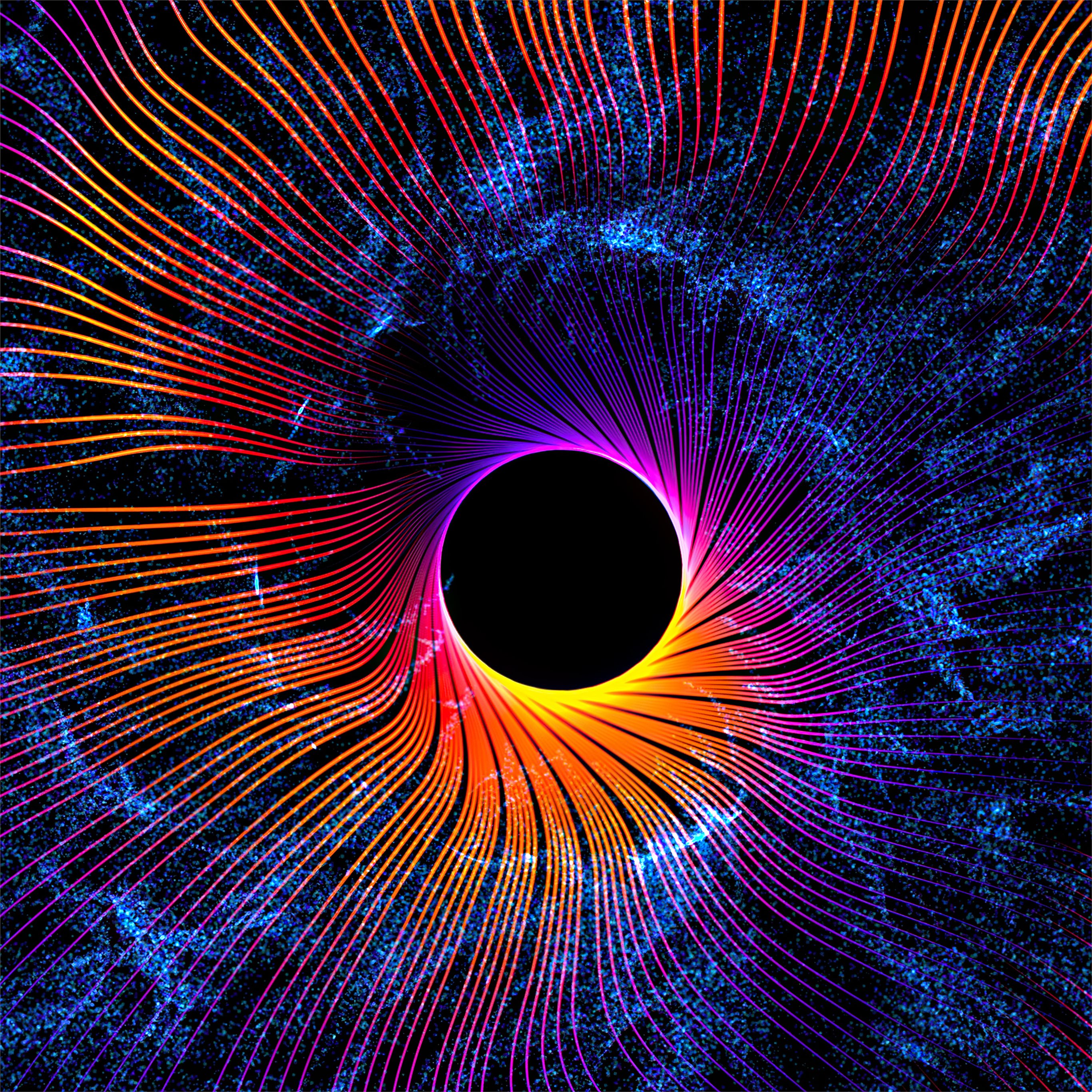 black holes wavy lines abstract 4k iPad Air Wallpapers Free Download