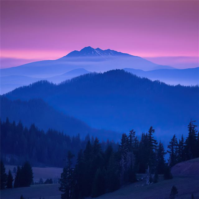 2732x2732 mountains minimal morning dreamscape 4k - nature iPad Air Wallpaper