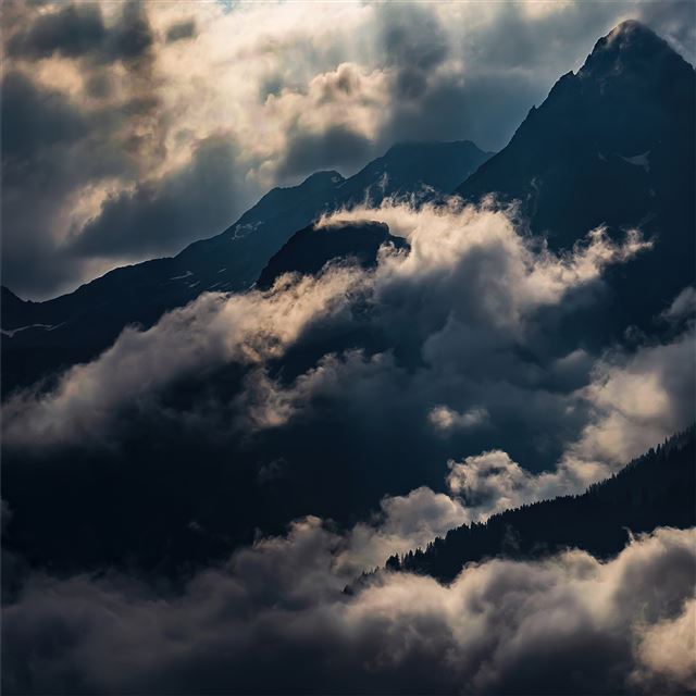 2732x2732 light clouds mountains 4k -  iPad Air Wallpaper