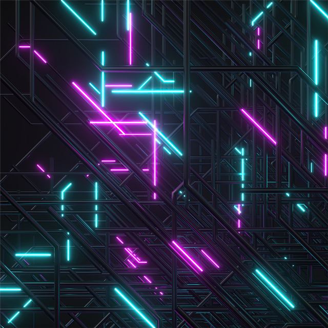2732x2732 neon lights abstract 8k -  iPad Air Wallpaper