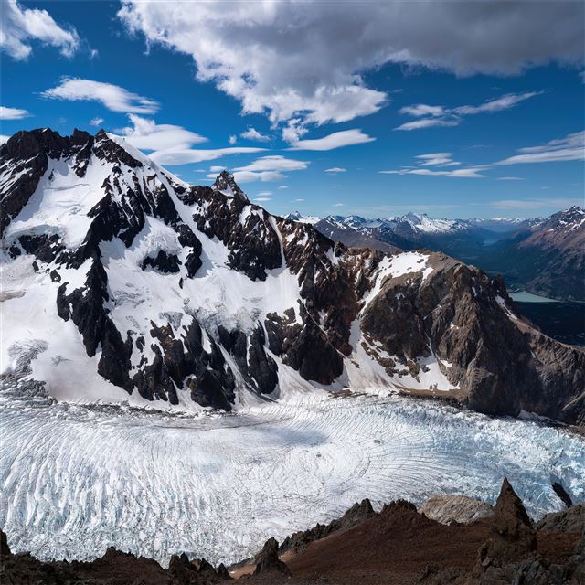 2732x2732 argentina mountains sky patagonia clouds snow 5k - nature iPad Air Wallpaper