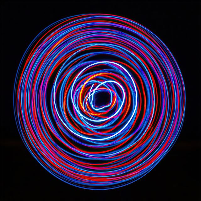 2732x2732 spiral lights dark 5k -  iPad Air Wallpaper