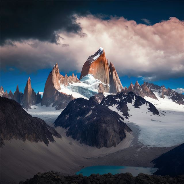 2732x2732 patagonia crag clouds argentina mountains 4k -  iPad Air Wallpaper