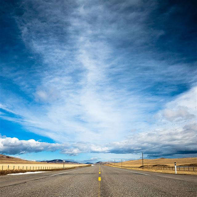 2048x2048 Road Sky - road iPad Air Wallpaper