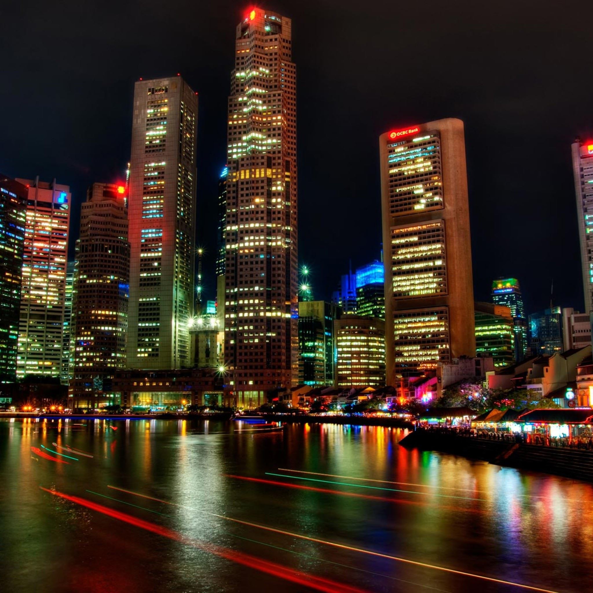 Singapore Night iPad Air Wallpapers Free Download