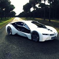 Bmw I8 Sports Car Road Tree wallpaper