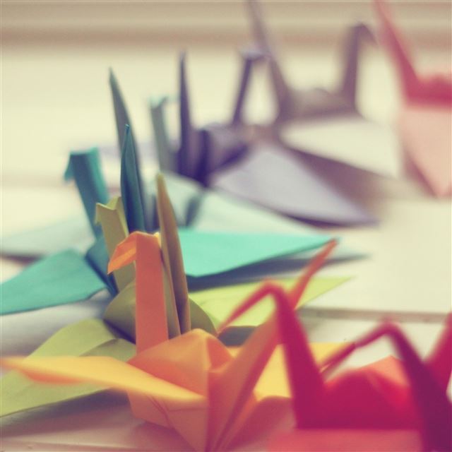 2048x2048 Colorful Origami - colorful iPad Air Wallpaper