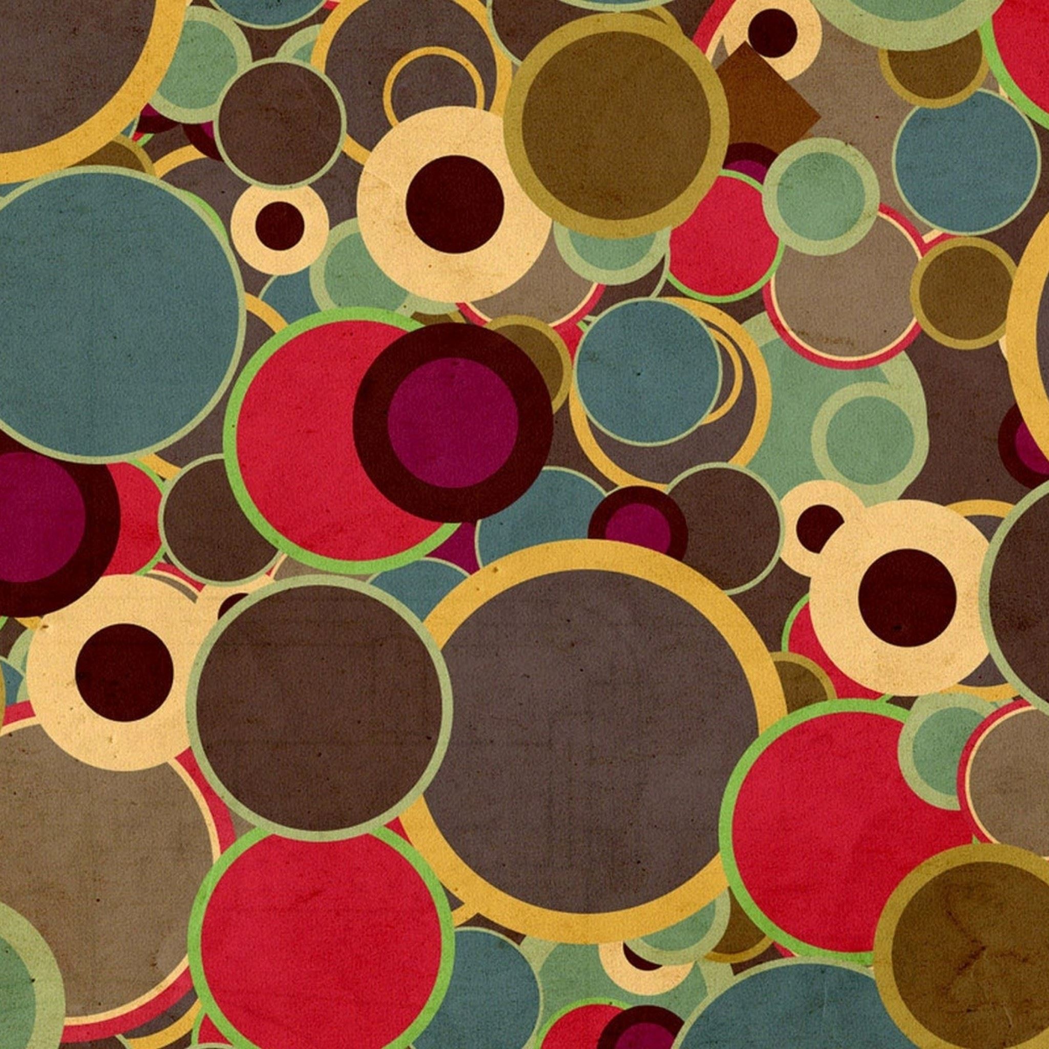 Multicolor Circles Brown iPad Air wallpaper 
