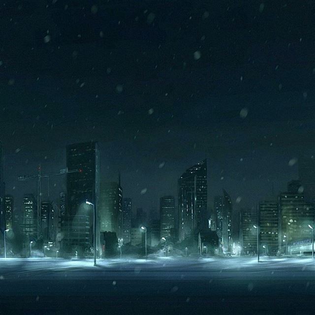 2048x2048 Winter Snow Figure - city iPad Air Wallpaper