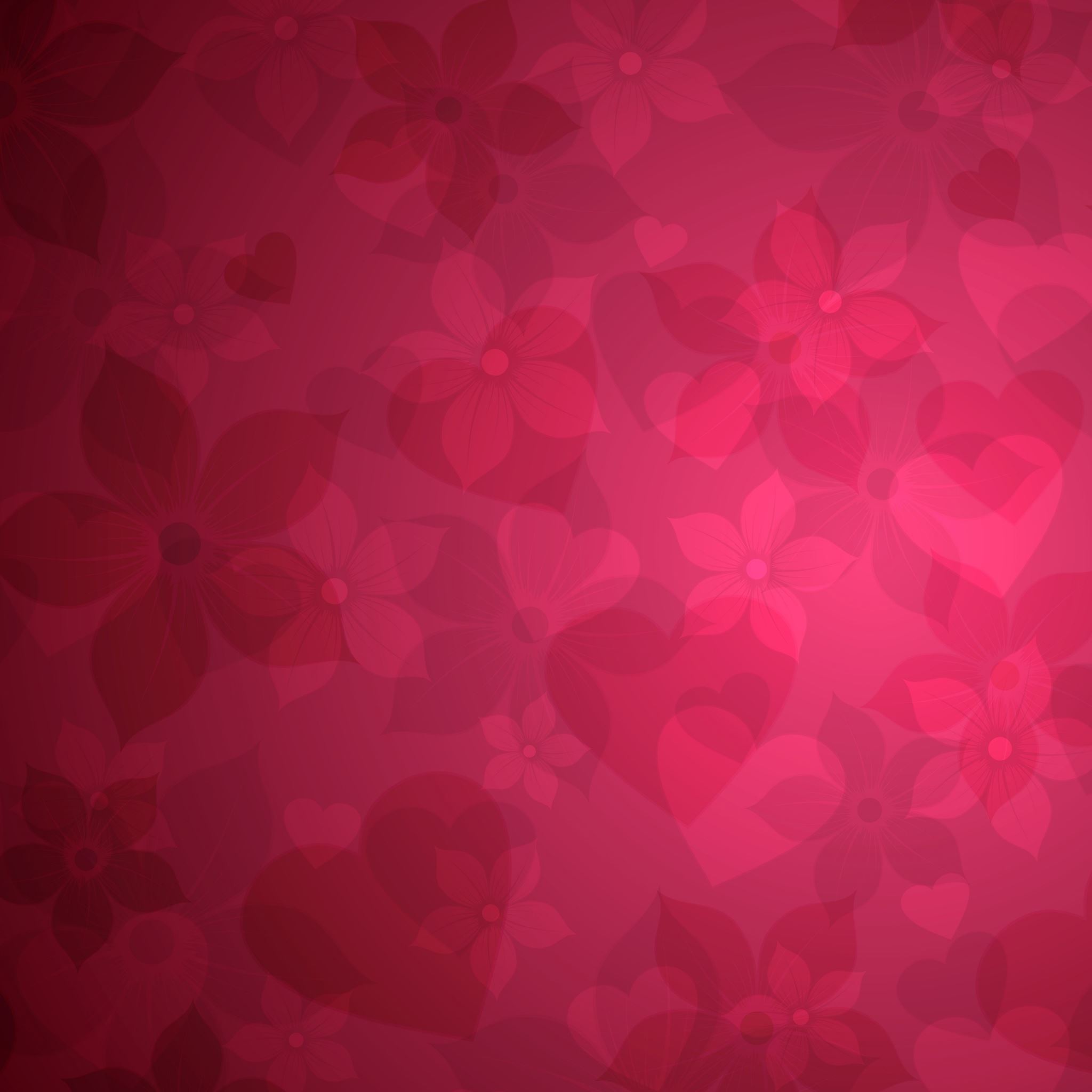 Red floral pattern iPad Air wallpaper 