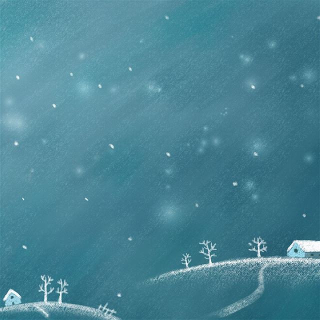 2048x2048 New Year Night Snow Winter Moon -  iPad Air Wallpaper