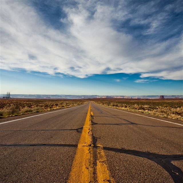 2048x2048 Highway Landscape - landscape iPad Air Wallpaper