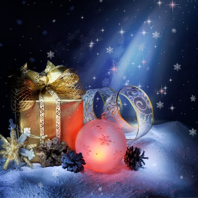 2048x2048 Gift - snowflake iPad Air Wallpaper