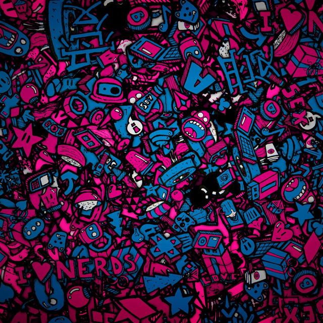 2048x2048 Valentines Day Love Nerds -  iPad Air Wallpaper