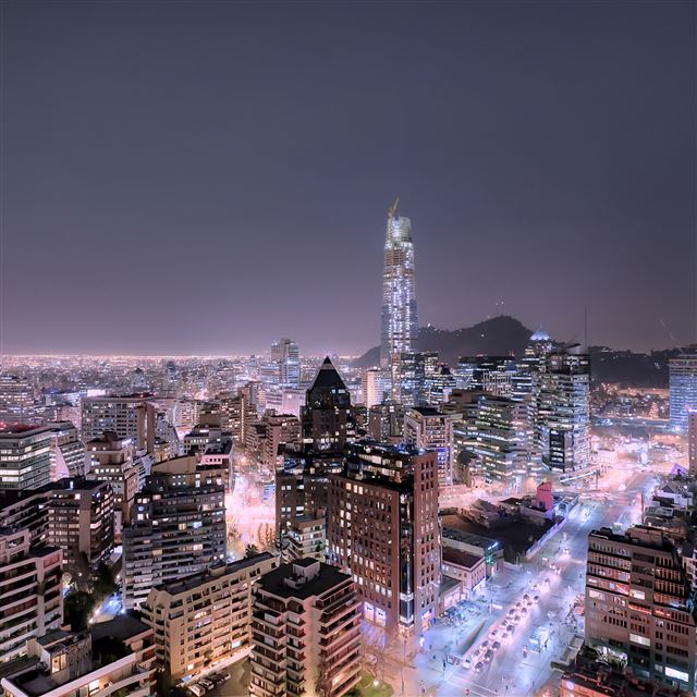 2048x2048 City night - building iPad Air Wallpaper
