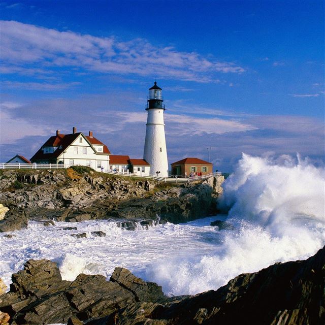 2048x2048 Portland Head Light - light iPad Air Wallpaper