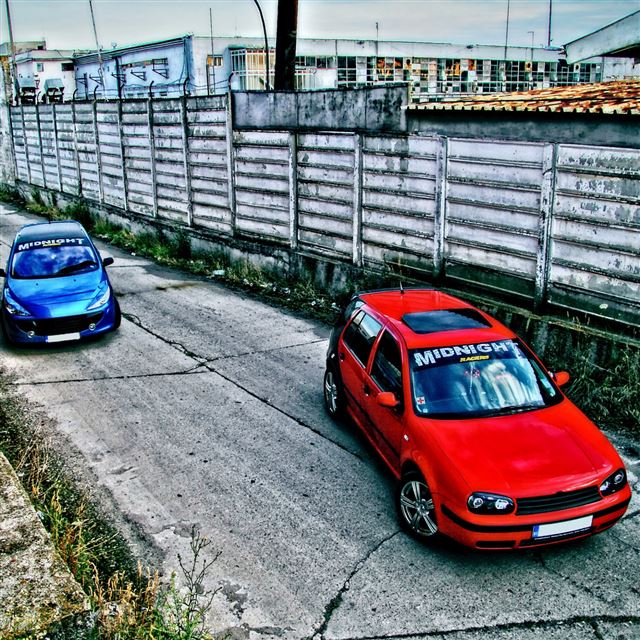 2048x2048 Peugeot Blue Red - road iPad Air Wallpaper