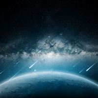 Space Meteorite Planet Rain wallpaper