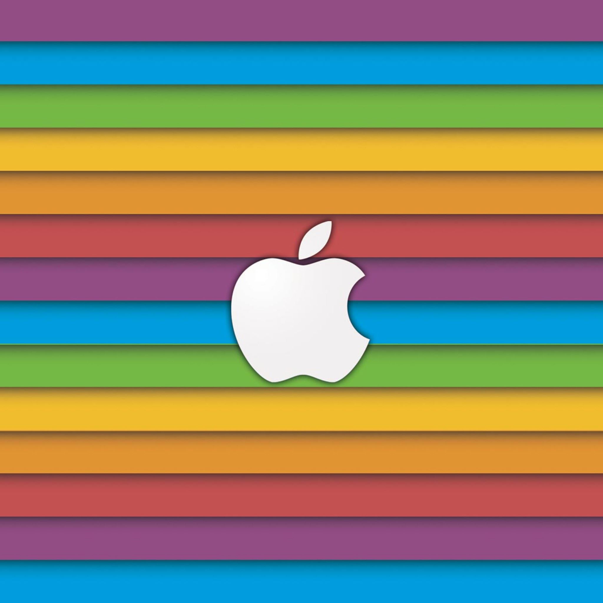Rainbow Apple iPad Air wallpaper 