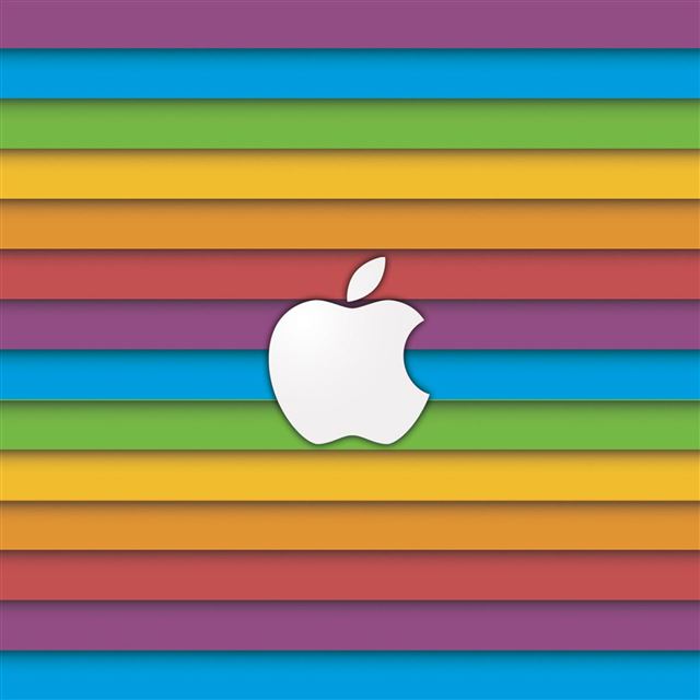2048x2048 Rainbow Apple - colorful iPad Air Wallpaper
