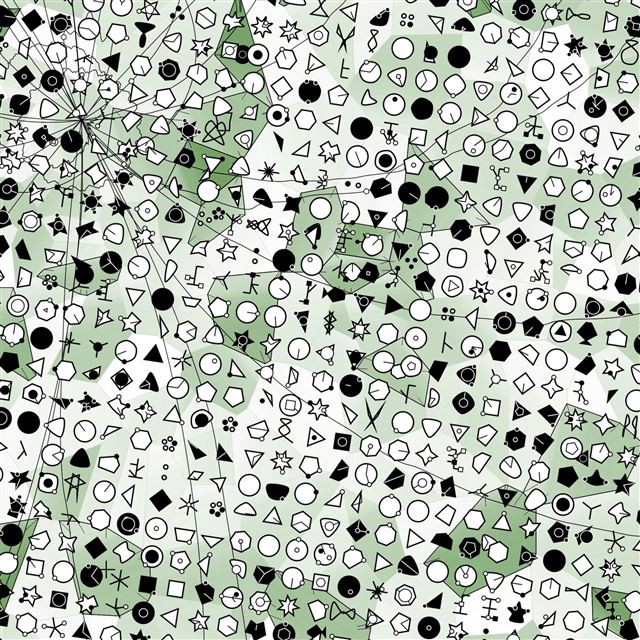 2048x2048 Symbolic Green Crystallization - triangle iPad Air Wallpaper