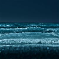 Ocean Waves Night wallpaper
