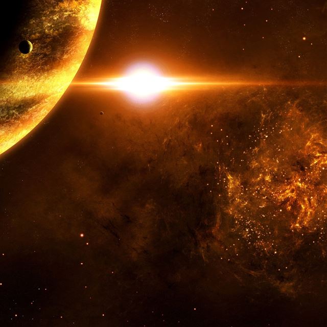2048x2048 Outer Space - planet iPad Air Wallpaper