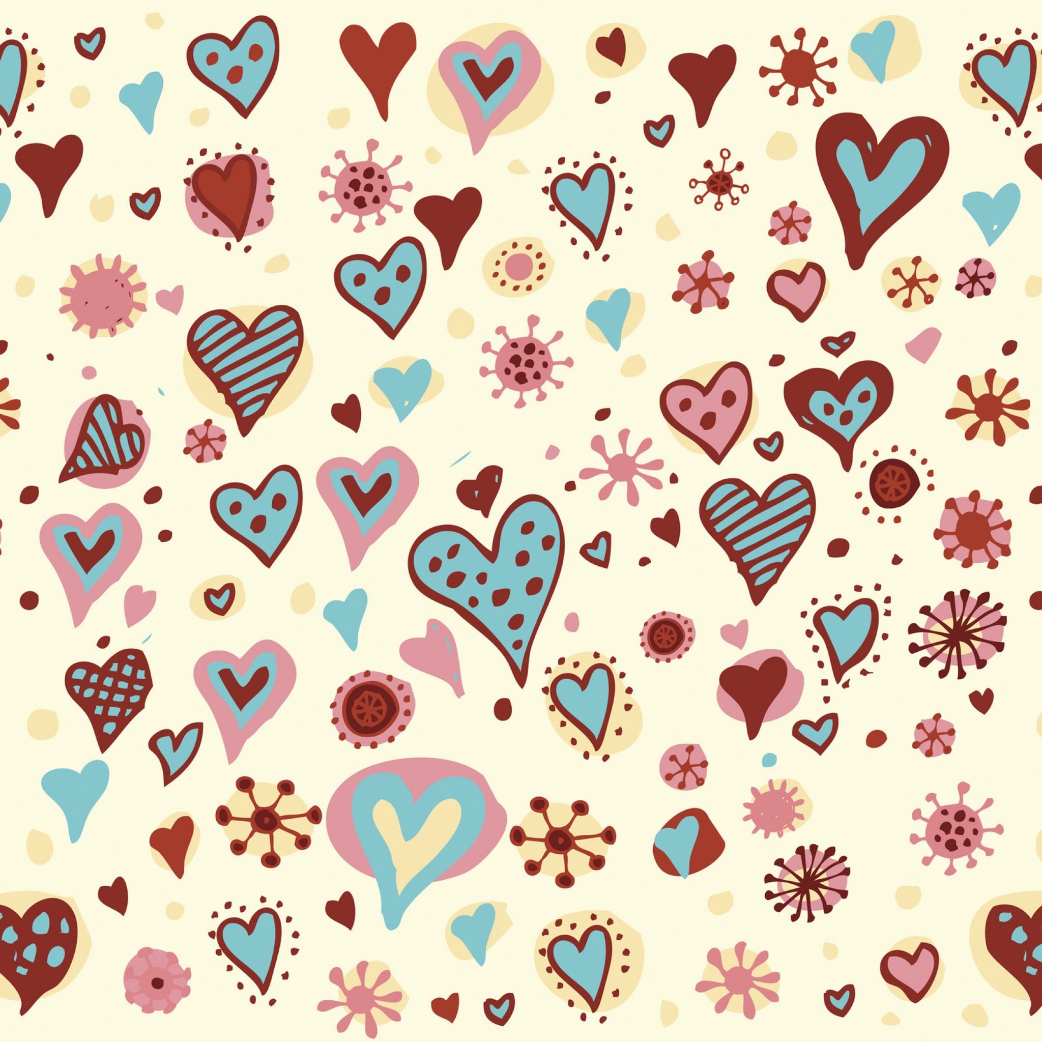 Valentines Day Hearts Textures iPad Air wallpaper 