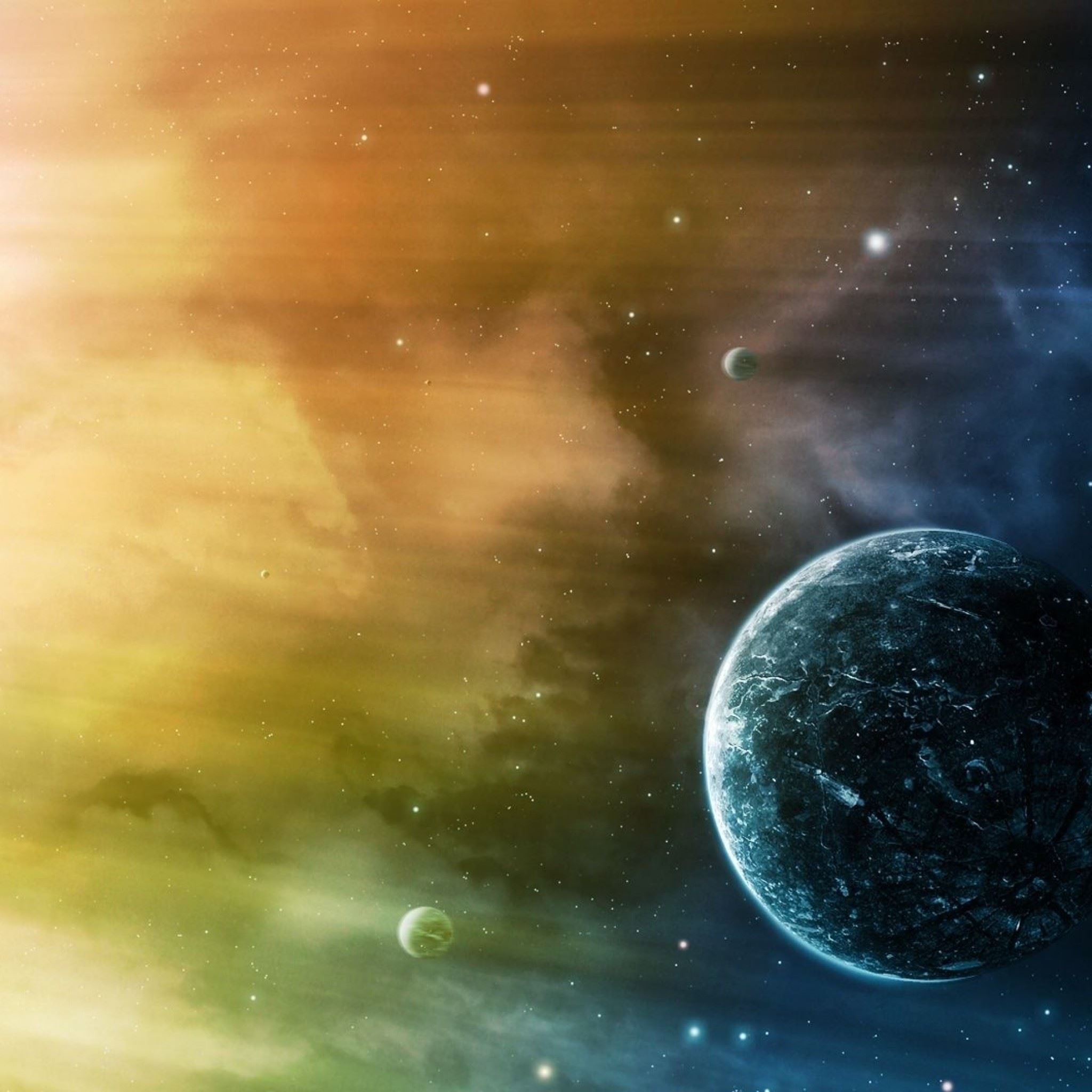 Space Stars Planet Galaxy iPad Air wallpaper 