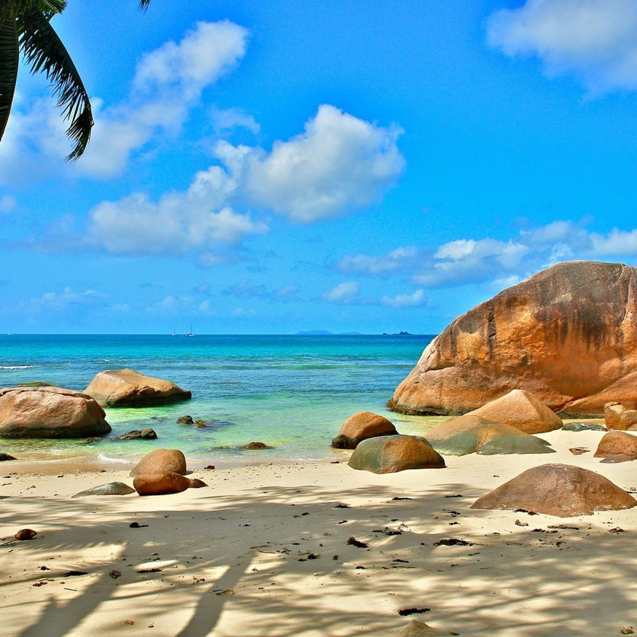 Beach Seychelles iPad Air wallpaper 