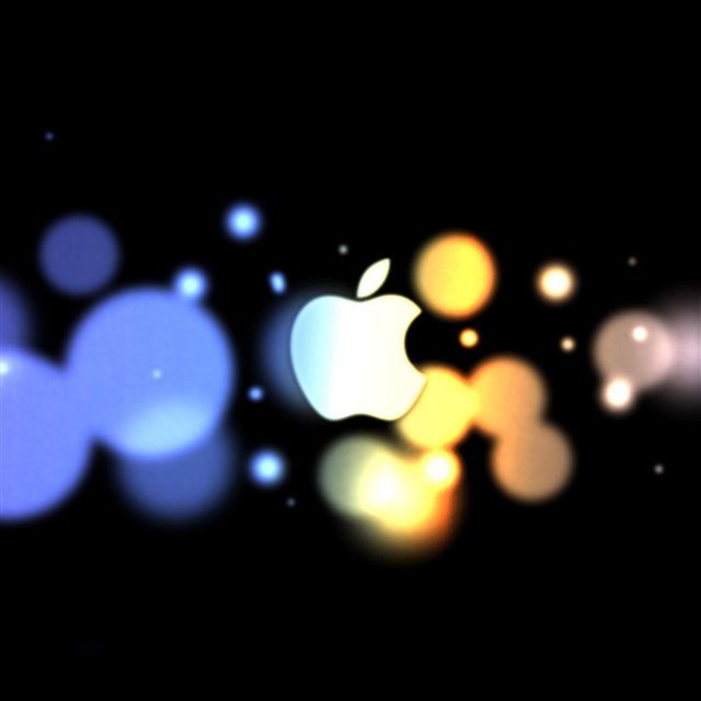2048x2048 Apple Blue Orange Circle - white iPad Air Wallpaper