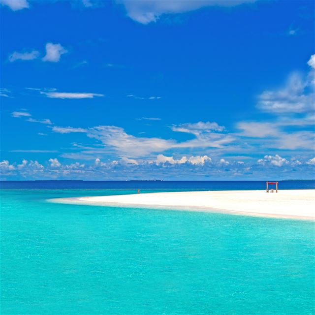 2048x2048 Tropical Beach - water iPad Air Wallpaper