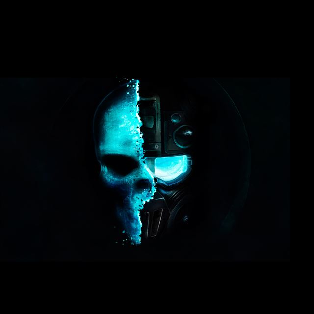 2048x2048 Robot Skull  - robot iPad Air Wallpaper