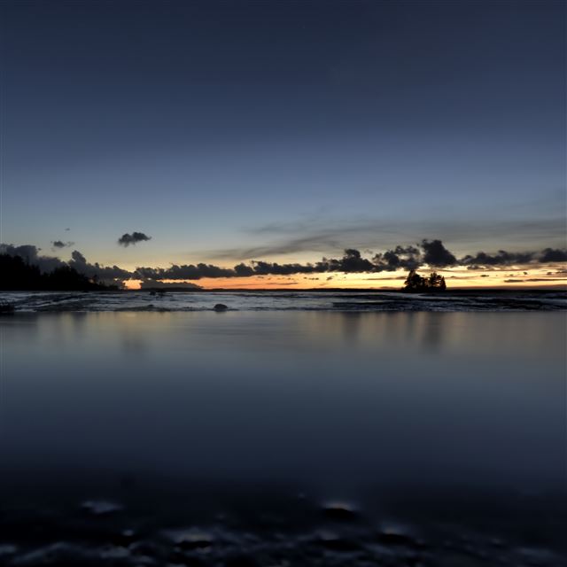 2048x2048 Blue Beach - cloud iPad Air Wallpaper