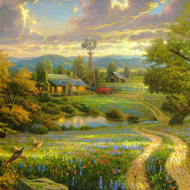 2048x2048 Country Living by - road iPad Air Wallpaper
