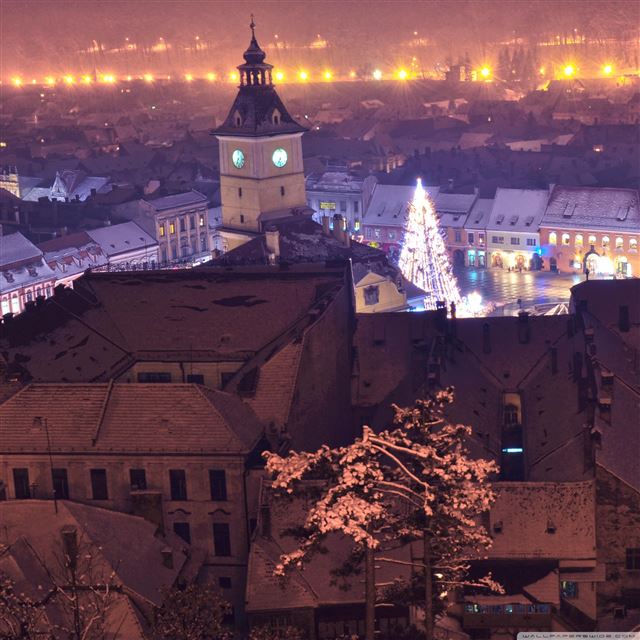 2048x2048 Brasov By Night - view iPad Air Wallpaper