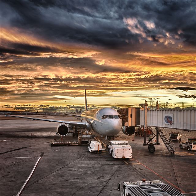 2048x2048 Sunset Departure - landscape iPad Air Wallpaper
