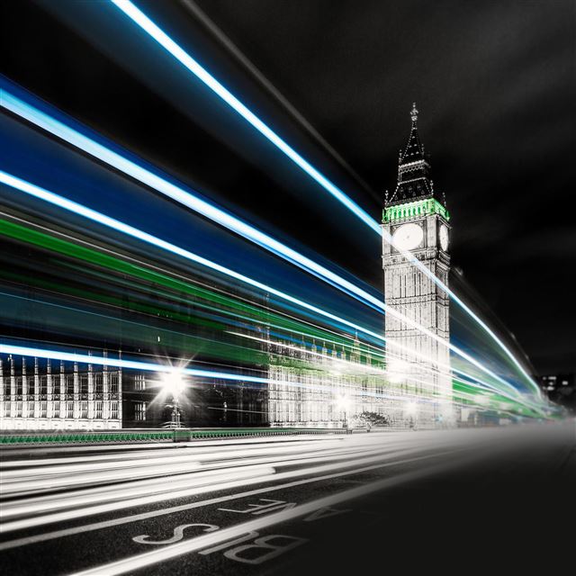 2048x2048 Big Ben Night Lights - landscape iPad Air Wallpaper