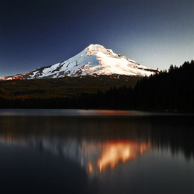 2048x2048 Snowy Mountain Lake Reflection - lake iPad Air Wallpaper