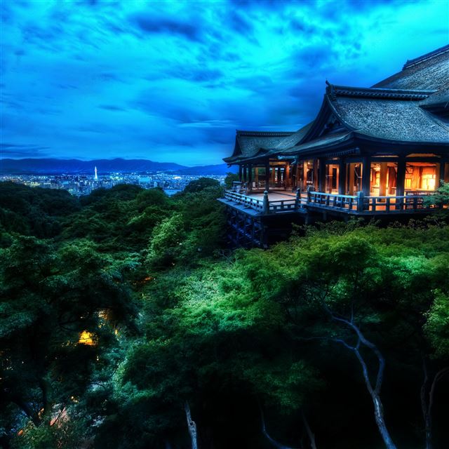 2048x2048 Mountain Temple In Forest - landscape iPad Air Wallpaper