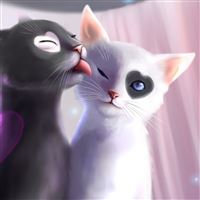 Romantic Love Cats wallpaper